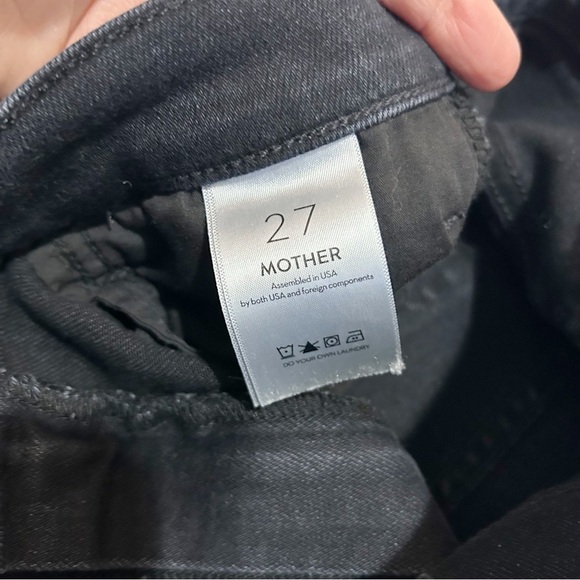 Mother The Hustler Ankle Fray Size 27 Encounters at Night Black Flared High Rise - Picture 11 of 15
